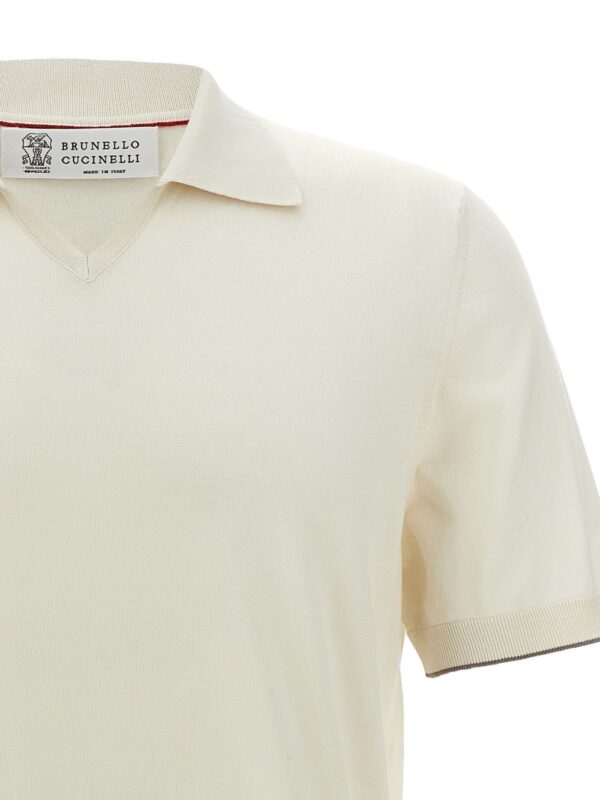 BRUNELLO CUCINELLI POLO PANNA