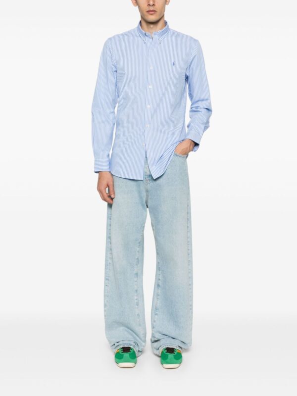 POLO RALPH LAUREN CAMICIA BLU/BIANCO