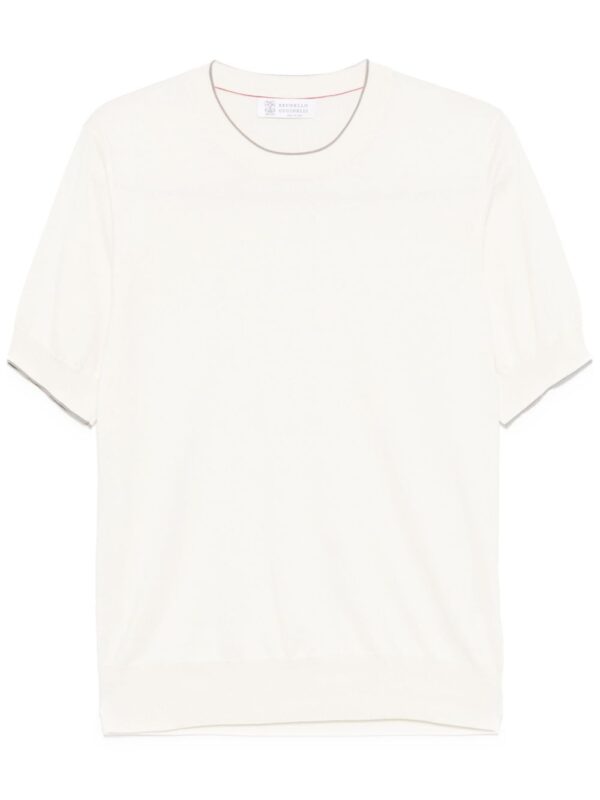 BRUNELLO CUCINELLI T-SHIRT ECRU