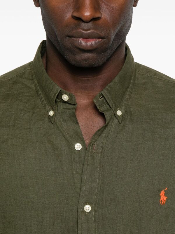 POLO RALPH LAUREN CAMICIA VERDE OLIVA