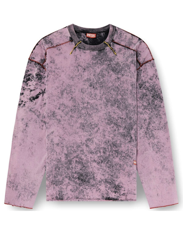 DIESEL MAGLIA LILLA/NERO