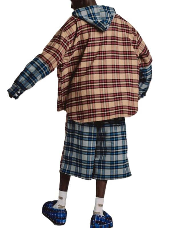 PDF FELPA TARTAN ROSSO/BEIGE