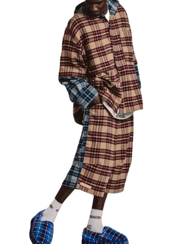 PDF FELPA TARTAN ROSSO/BEIGE