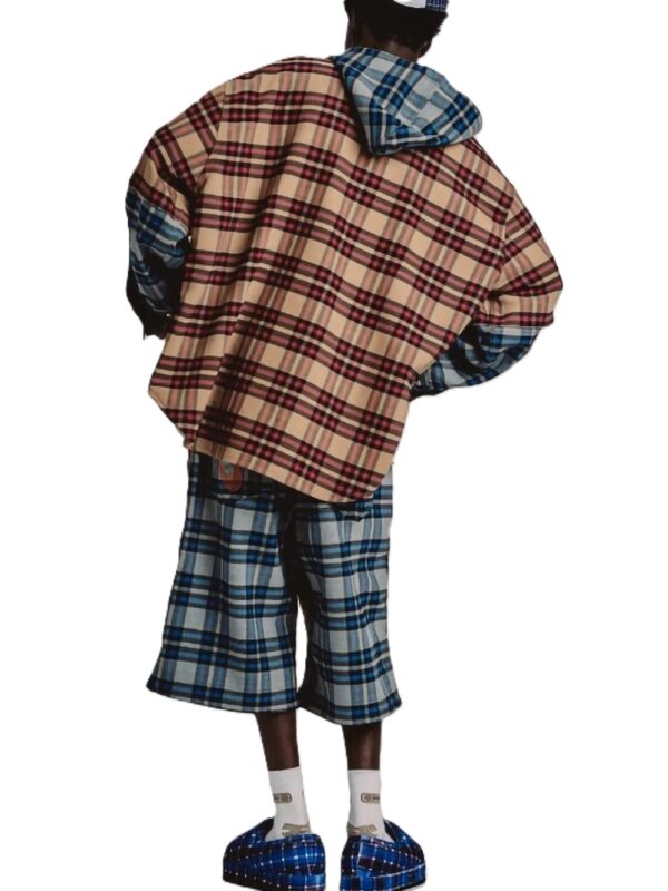 PDF FELPA TARTAN ROSSO/BEIGE