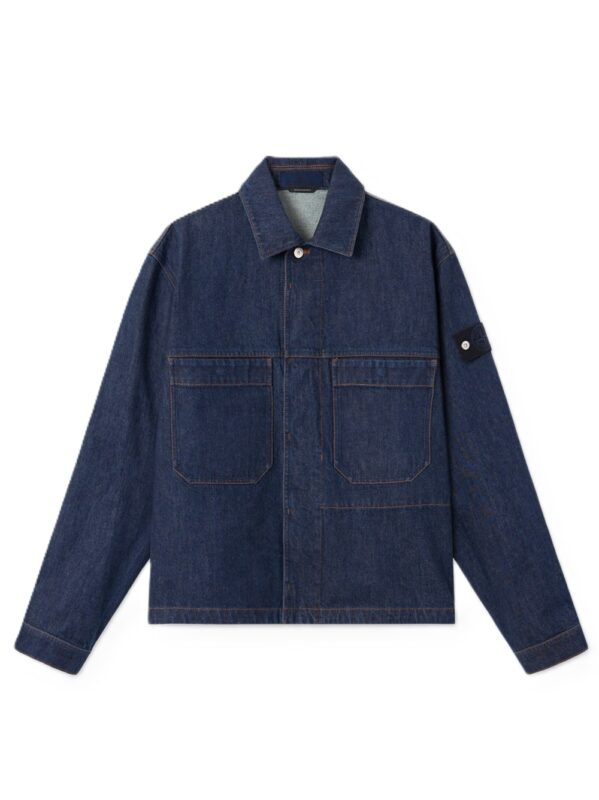 STONE ISLAND GIUBBOTTO DENIM BLU