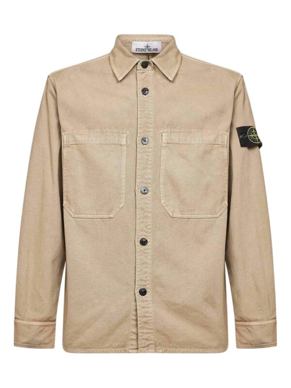 STONE ISLAND CAMICIA BEIGE