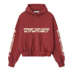 FEAR OF GOD ESSENTIALS FELPA ROSSA