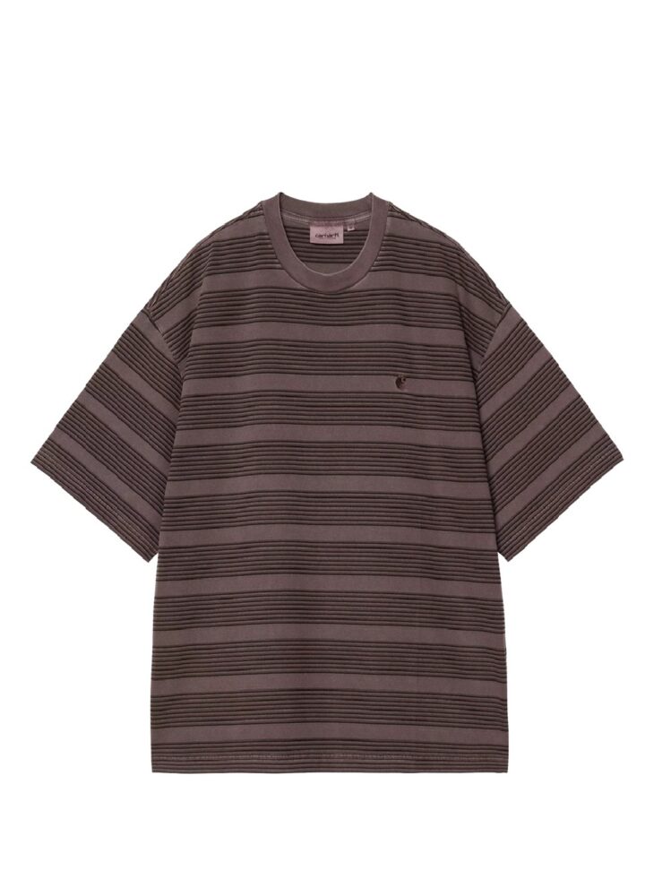 CARHARTT T-SHIRT STRIPE PALISANDER