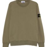 STONE ISLAND FELPA VERDE MILITARE