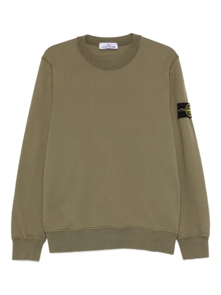 STONE ISLAND FELPA VERDE MILITARE