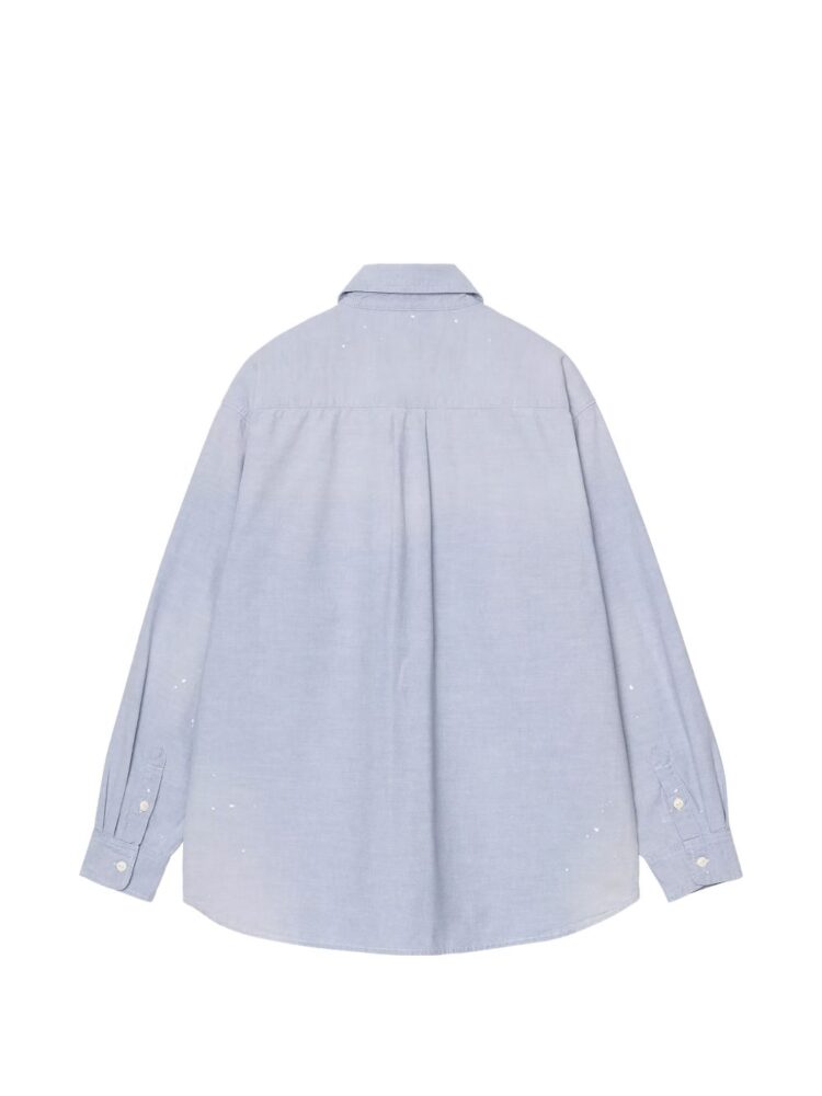 Carhartt Camicie Blue worn used splatter