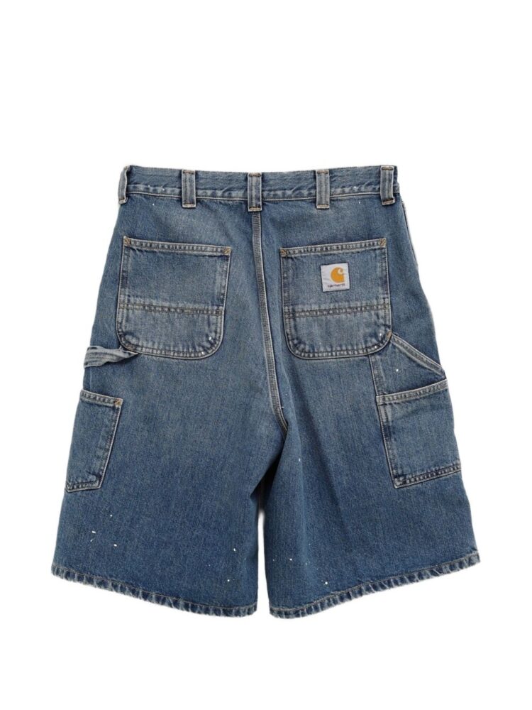 Carhartt Shorts Blue destroy wash splatter