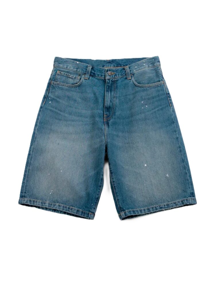 Carhartt Shorts Blue destroy wash splatter