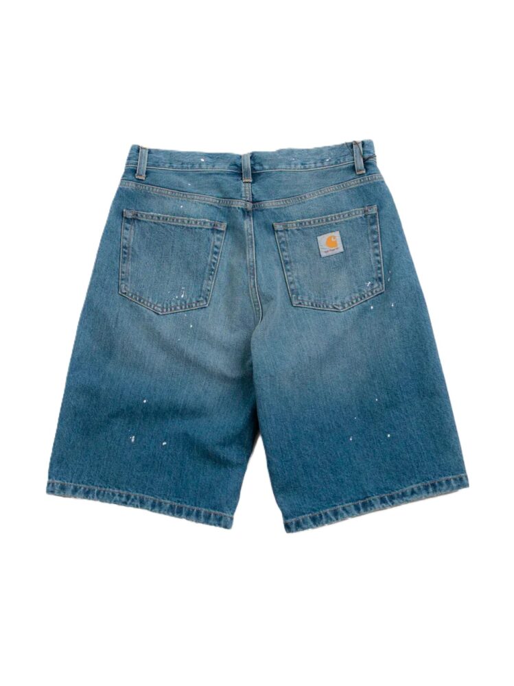 Carhartt Shorts Blue destroy wash splatter