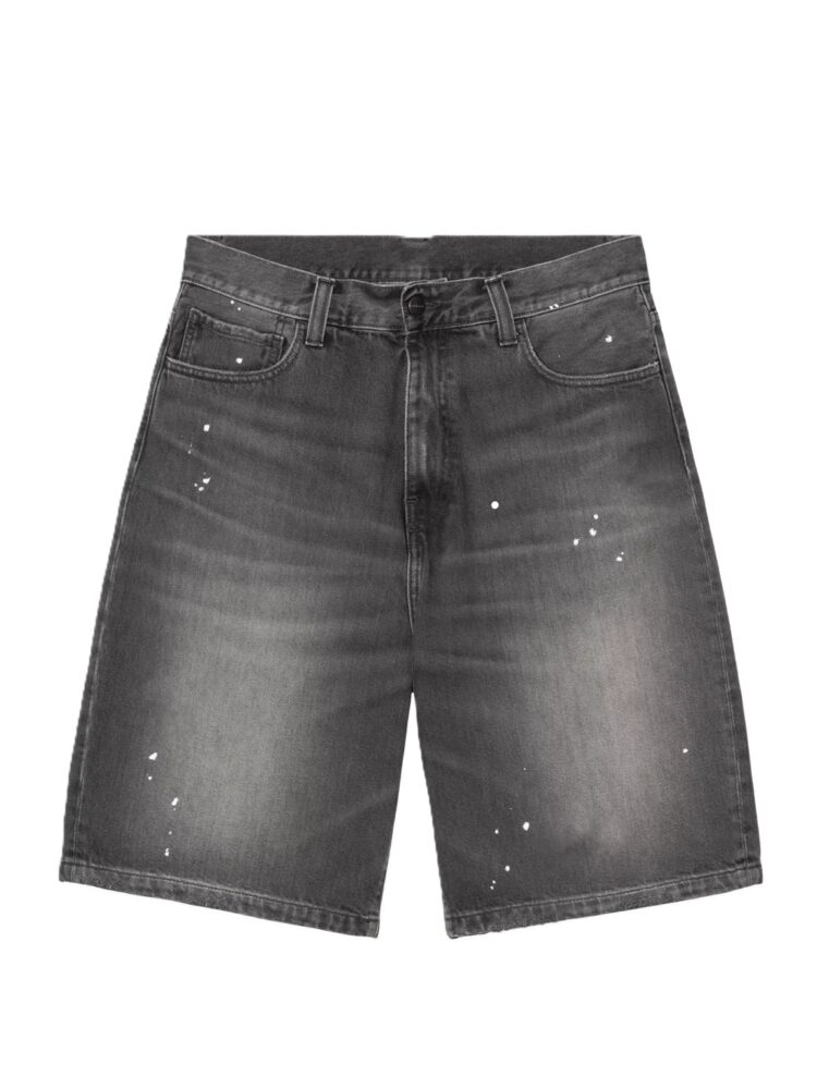 Carhartt Shorts Black destroy wash splatter