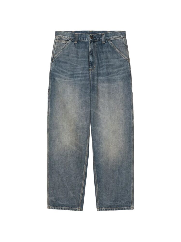 Carhartt Pantaloni Blue worn used wash