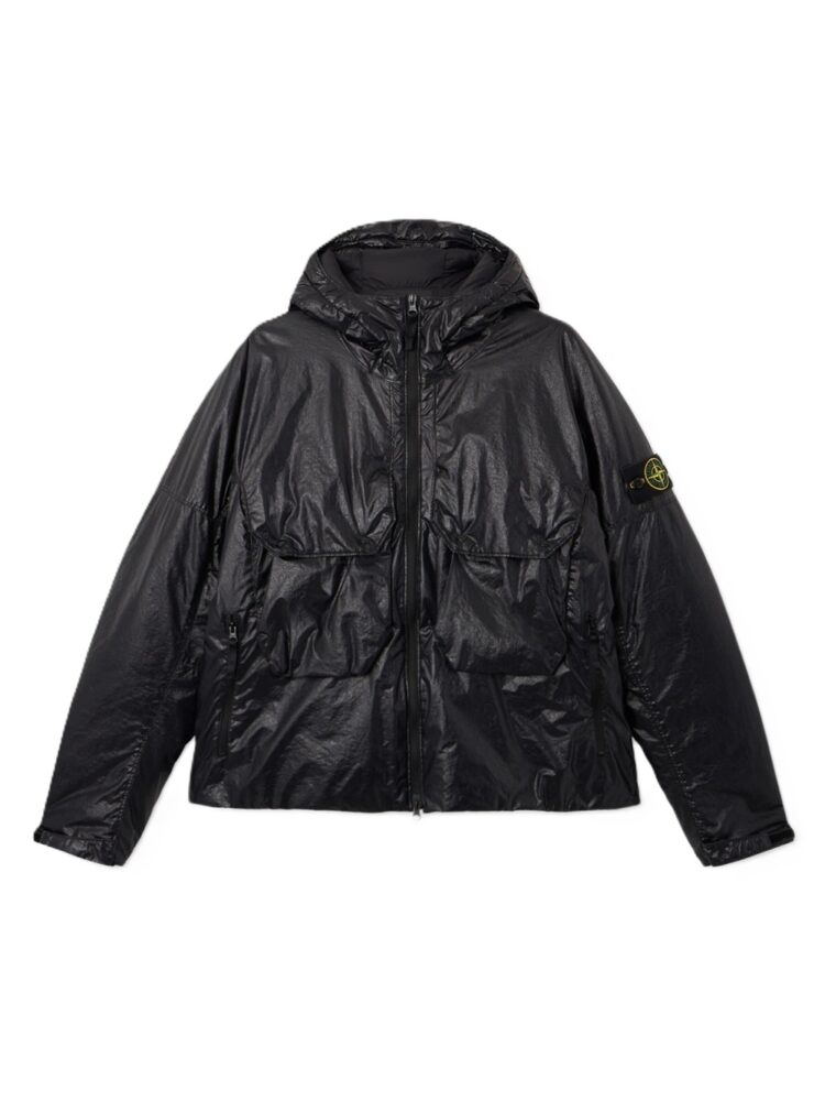 STONE ISLAND Giubbotto Nero Nylon
