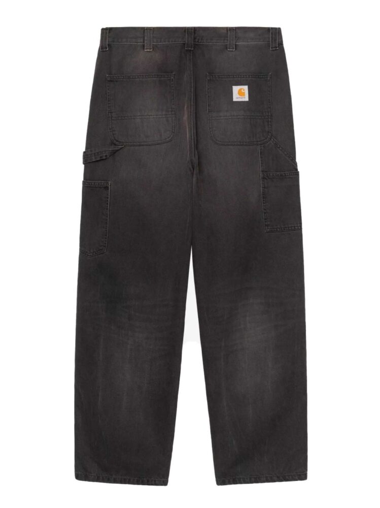 Carhartt Pantaloni Black tobacco used wash