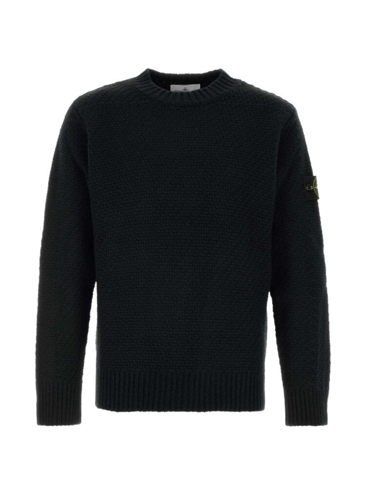 STONE ISLAND Maglia Nera Girocollo