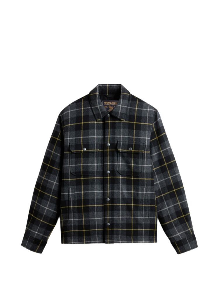 WOOLRICH Camicia Grey black check