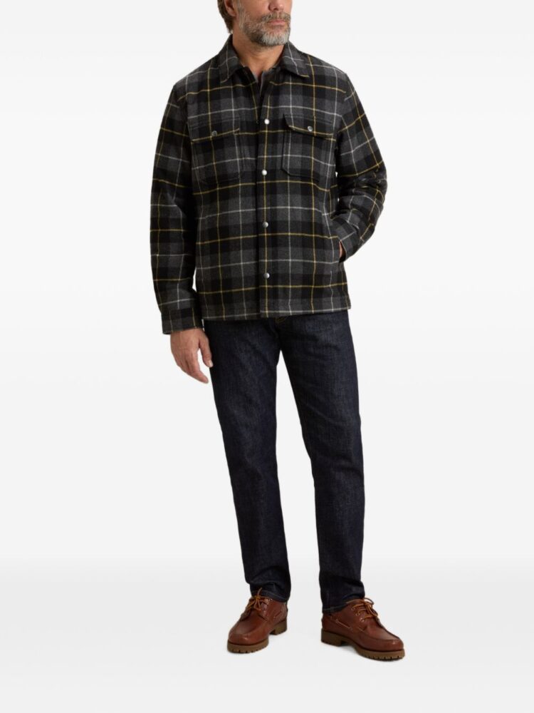 WOOLRICH Camicia Grey black check